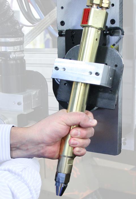 A product image of a man using the TurboFlame Oxyfuel Torch.