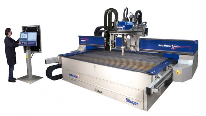 A MetalMaster Xcel cutting machine from Messer in operation.